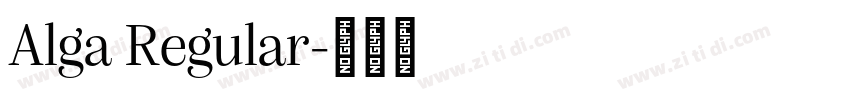 Alga Regular字体转换